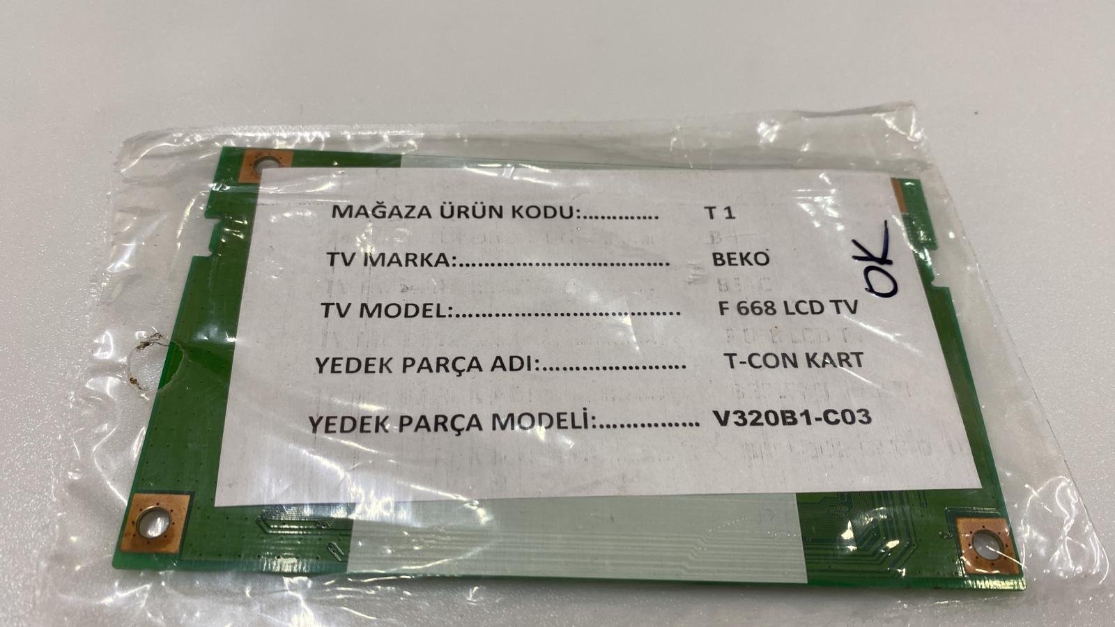 Beko F668 Lcd Tv T-Con Board V320b1-C03