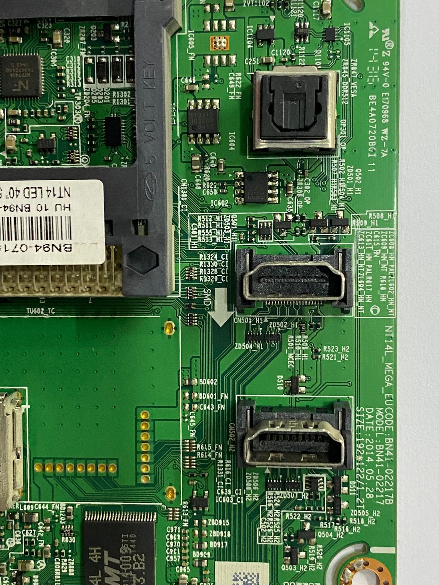 Samsung ue40h5003 Anakart bn41-02217b,bn94-07155j,bn40-00261a