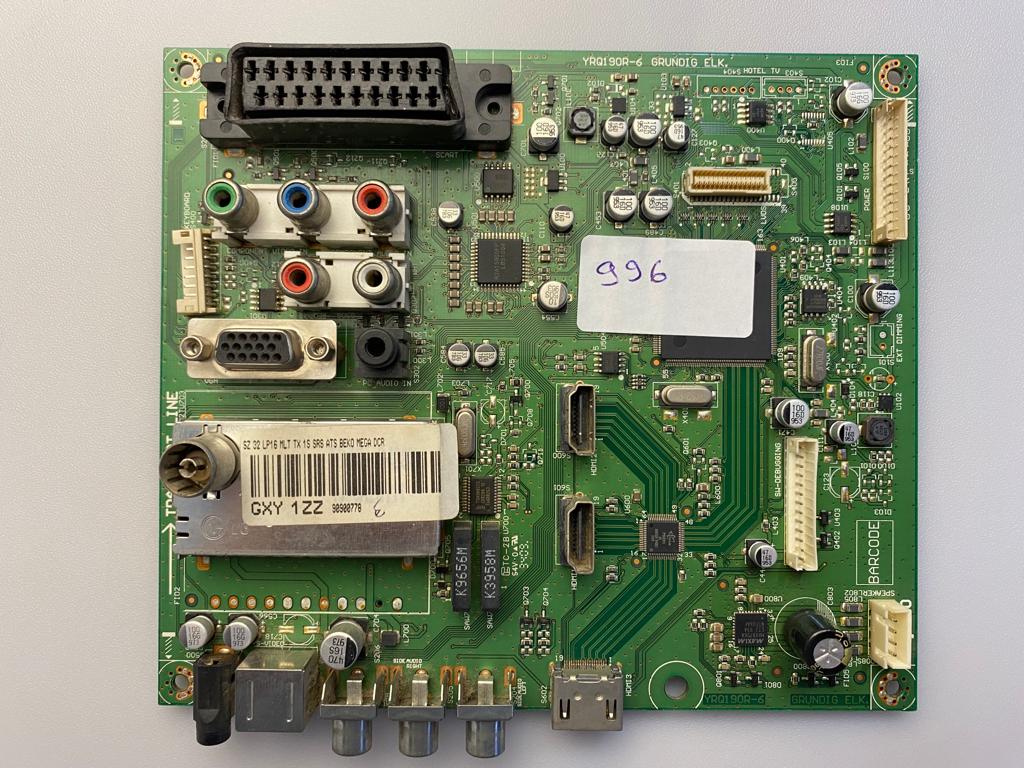 Arçelik Tv 82-523 Anakart YRQ190R-6 GXY1ZZ