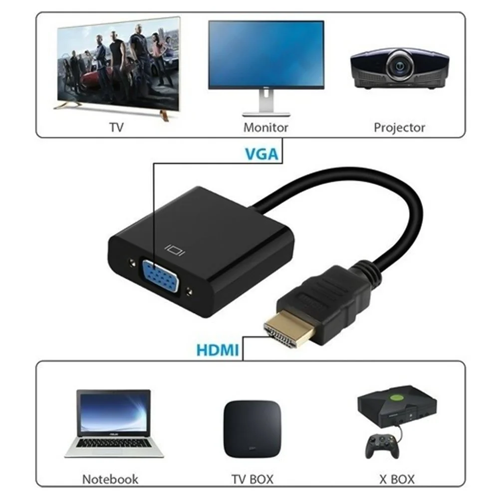 Hdmi To Vga Çevirici Ses Çıkışsız